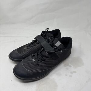 Velasa Shoes Mens Size 11.5 Black Weightlifting Training Gym Strap Sneakers